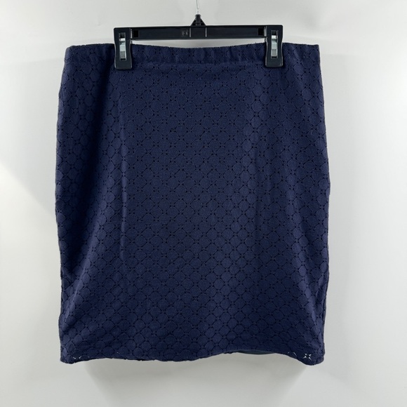 The Limited Dresses & Skirts - The Limited Navy Lace Skirt | Eyelet Detail | Back Slit | Size 6